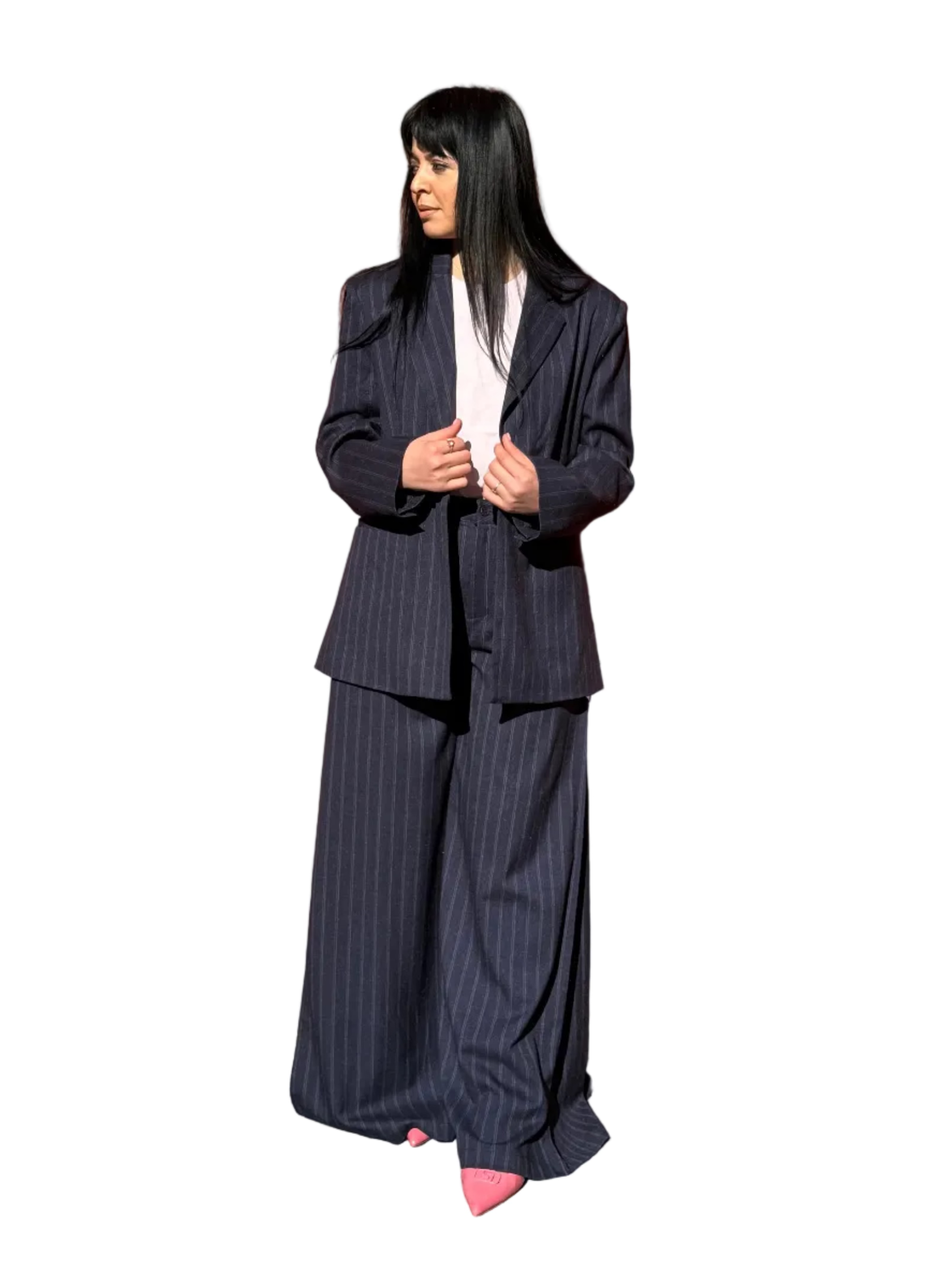 Tailleur Lumina Gessato Rosa