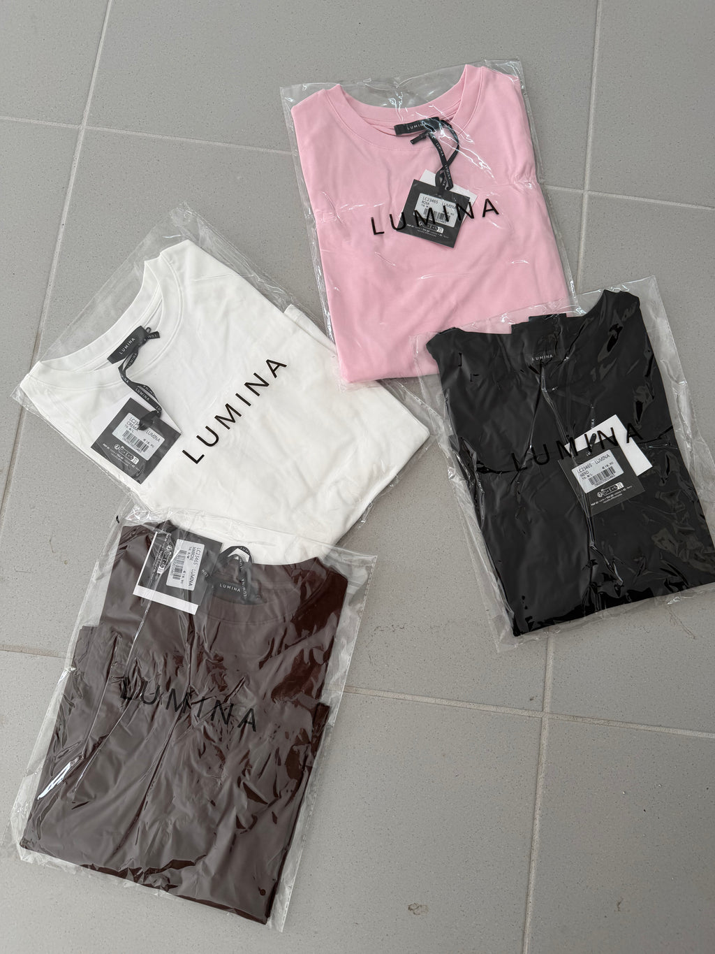 T-shirt basic Lumina manica lunga